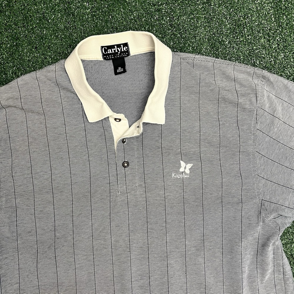 Vintage Kapalua Golf Club Carlyle Men's Windowpane Polo Shirt Size XL Cotton